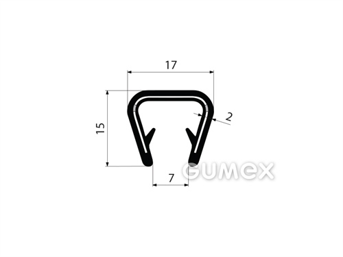 GUMMIPROFIL PIRELI U-FORM - DICHTUNG MIT ARMIERUNG - PVC